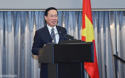 APEC 2023: Chủ tịch nước Võ Văn Thưởng phát biểu tại Tọa đàm kết nối doanh nghiệp và địa phương Việt Nam-Hoa Kỳ.